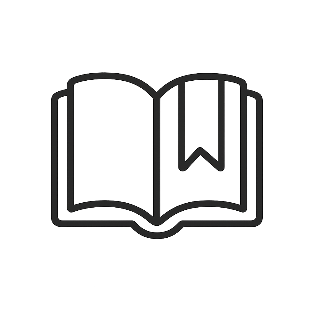 logo with a bookmark included in the design